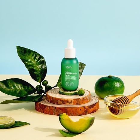Cuthera Green Mandarin Korean Serum 1.52 Fl Oz - Skin Calming, Vitamin Rich Hydrating, Moisture Retention, and Vitality Recharge with Jeju Natural Ingredients, Non Irritating, Skin Smoothing